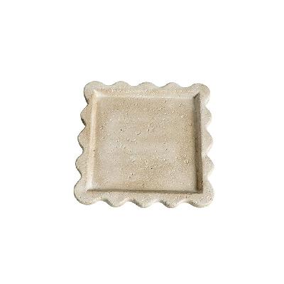 naro curved edge travertine plate b