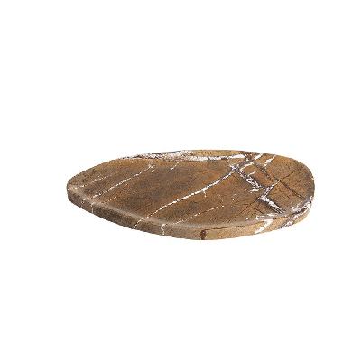 orva leaf shaped marble plate - coffee