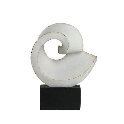 elaris spiral reel ornament - white