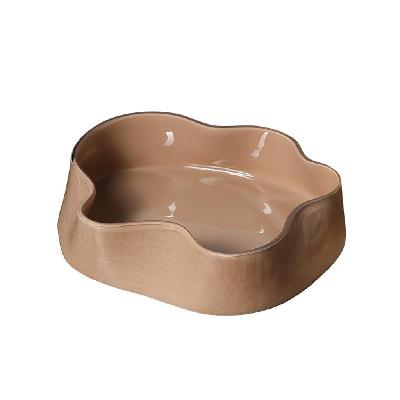 ondra glass petal plate a - coffee