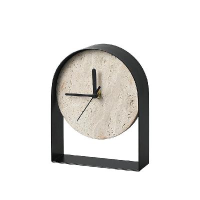 kirell travertine table clock