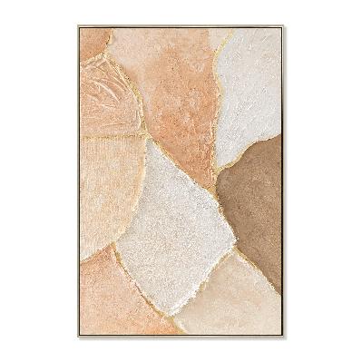 terra poema 80 x 120cm framed canvas - natural