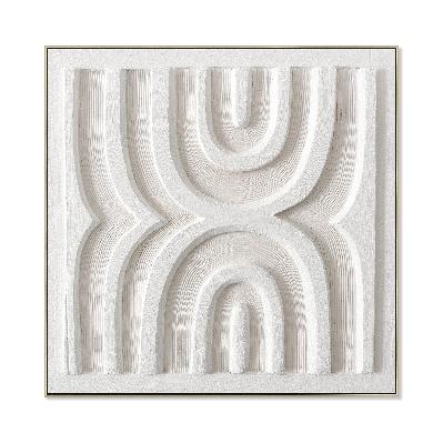 lumo arc 80 x 80cm framed canvas - natural