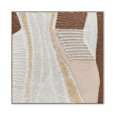 sienna linea style a 100 x 100cm framed canvas - natural