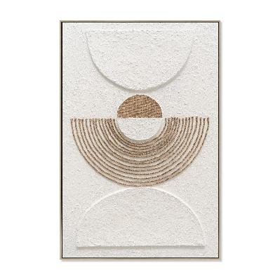 yin & yang style a 80 x 120cm framed canvas - natural