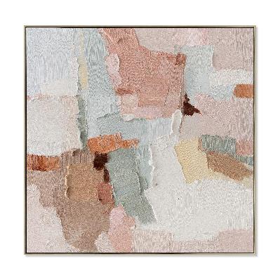 mirae 100 x 100cm framed canvas - natural