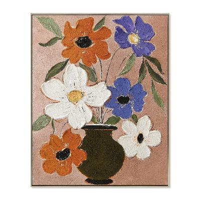 botaniq charm 80 x 100cm framed canvas - natural