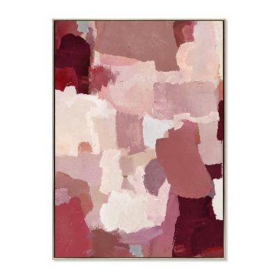 berry tapestry 100 x 140cm framed canvas - natural