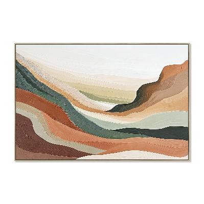 savanna drift 120 x 80cm framed canvas - natural