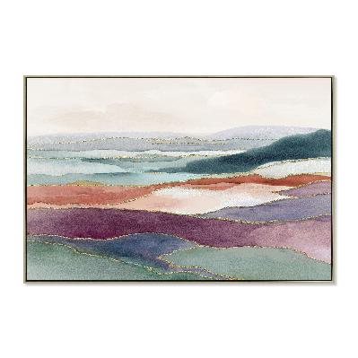 aurora vista 120 x 80cm framed canvas - natural