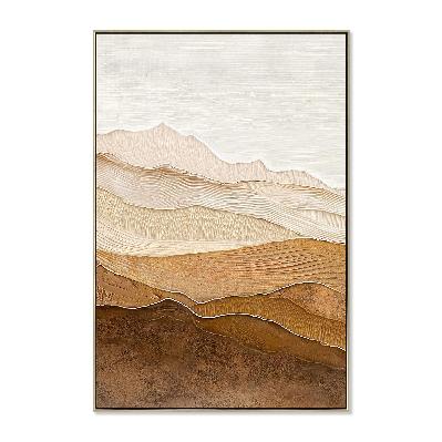 amber ascend 80 x 120cm framed canvas - natural