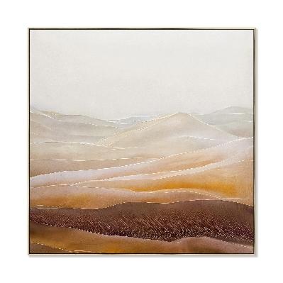 amber dunes 100 x 100cm framed canvas - natural
