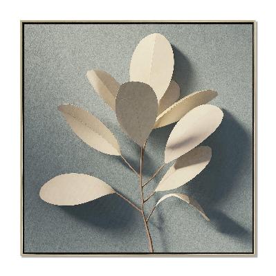 fiora branch b 40 x 40cm framed canvas - natural
