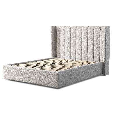 hillsdale wide base queen bed frame - clay grey