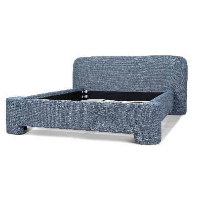 reko queen bed frame - prussian blue