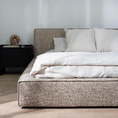 castillo queen bed frame - stonish beige