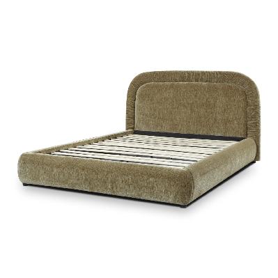 clarinda queen bed - blink moss green