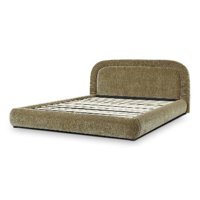 clarinda king bed - blink moss green