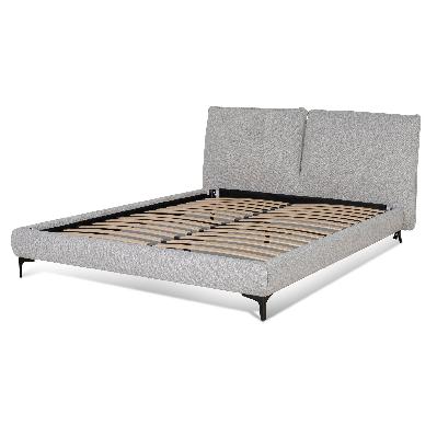 celeste fabric queen bed frame - clay grey
