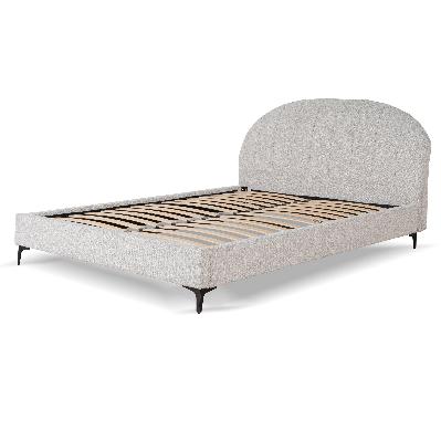 olin fabric queen bed frame - clay grey
