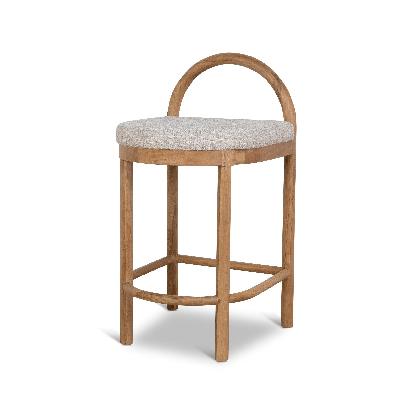 adir 66cm natural bar stool - pale beige