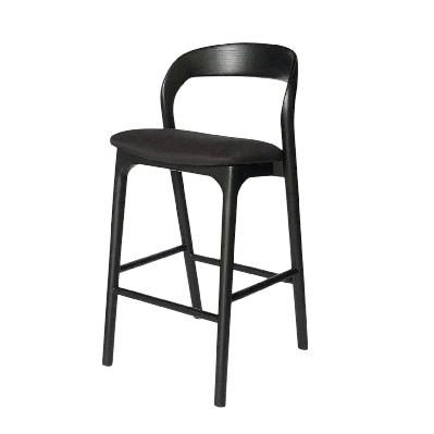 marlow 65cm bar stool - full black