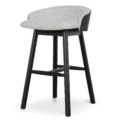 nicholas 65cm black bar stool - verona ivory