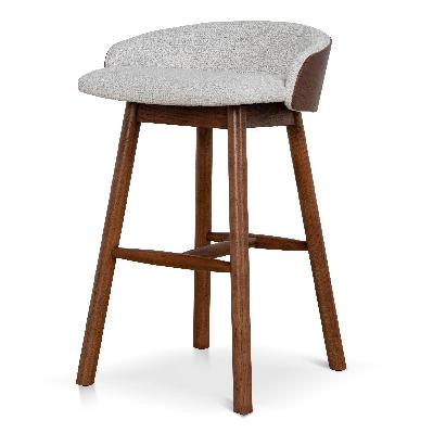 nicholas 65cm walnut bar stool - verona ivory
