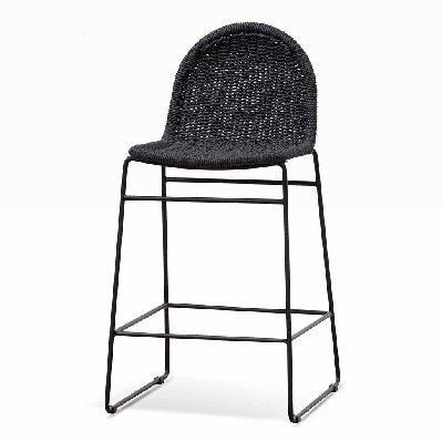 kelton 65cm barstool - full black 