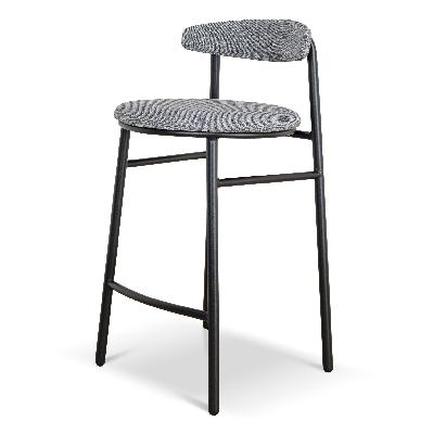 set of 2 - oneal 65cm bar stool - lava grey