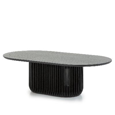 arvena 1.3m oval coffee table - black stain