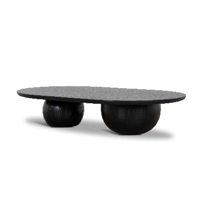 monli 1.3m elm coffee table - full black