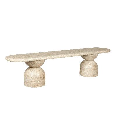 palatino 2m indoor bench - light travertine look