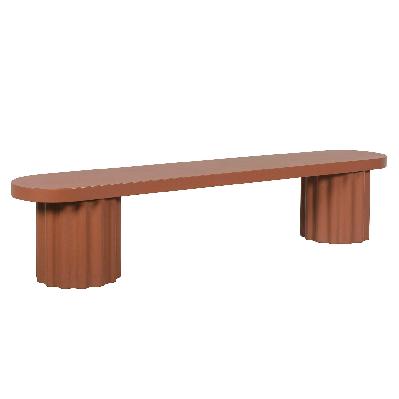 sovana 2.1m concrete bench - terracotta
