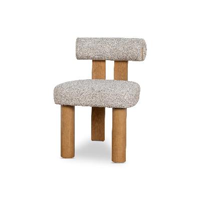 set of 2 - remy natural dining chair - pale beige