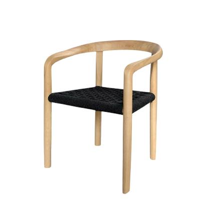 set of 2 - renley natural dining chair - naxos charcoal rope