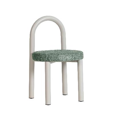 set of 2 - luzia white dining chair - spring green