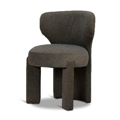 cory fabric dining chair - dark moss green