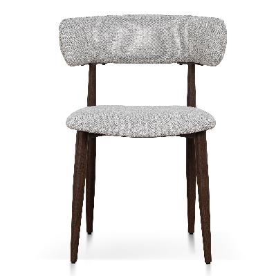 set of 2 - dirvyn walnut dining chair - clay beige