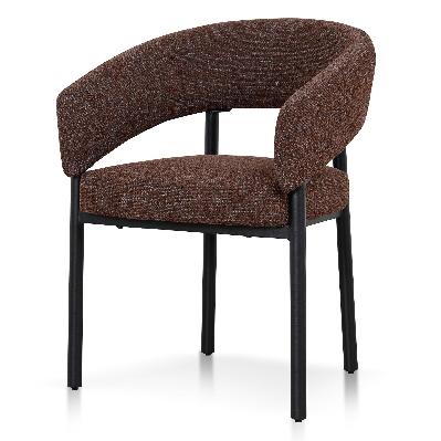 set of 2 - calyxo black dining chair - moss brown