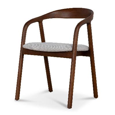 set of 2 - rowan walnut dining chair - naxos beige