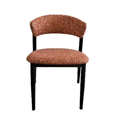 set of 2 - tove black dining chair - california copper