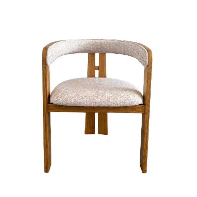 set of 2 - roux natural dining armchair - califonia beige