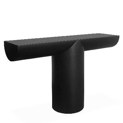 solace 1.3m console table - textured espresso black
