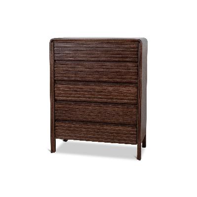 amparo tallboy drawer chest - walnut