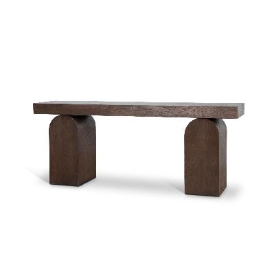 junon 1.9m new elm console table - walnut