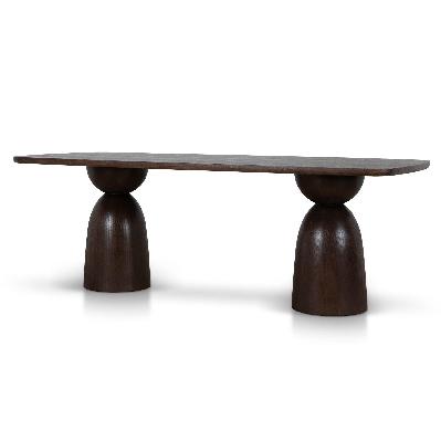 tavolo 2.2m elm dining table - walnut