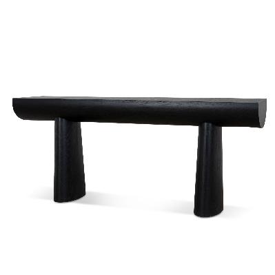 bento 1.8m elm console table - full black