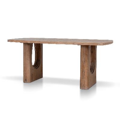auralin 1.8m elm dining table - natural