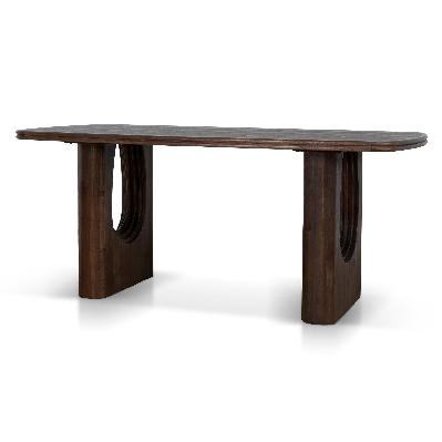 auralin 1.8m elm dining table - walnut